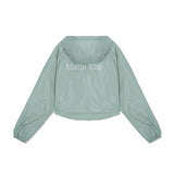MATIN CROP HOODY COATING JUMPER IN MINT