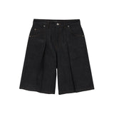 BERMUDA SELVEDGE DENIM PANTS IN DARK NAVY