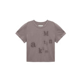 MATIN BLURRED LOGO CROP TOP IN COCOA