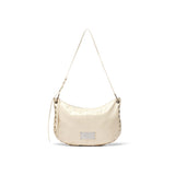 STUD LEATHER HOBO BAG IN IVORY