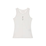 PINTUCK SLEEVELESS TOP IN WHITE