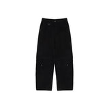 PATCH POCKET WASHED CARGO PANTS IN BLACK