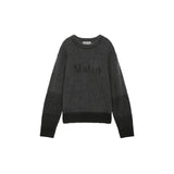 HAIRY BIG LOGO SWEATER FOR WOMEN IN CHARCOAL