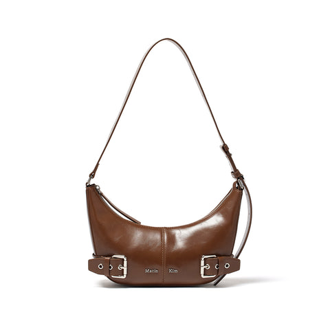 MATIN KIM RIVET POINT QUAD SHOULDER BAG IN BLACK
