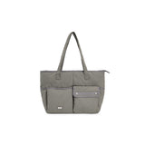 POCKET UTILITY NYLON BIG SHOULDER BAG IN KHAKI