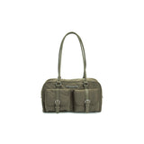 DOUBLE POCKET SPORTY TOTE BAG IN KHAKI