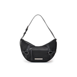 FABRIC ARC HOBO BAG IN BLACK