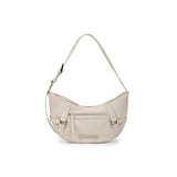 FABRIC ARC HOBO BAG IN LIGHT GREY