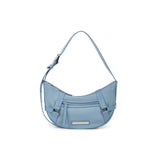FABRIC ARC HOBO BAG IN SMOKE BLUE