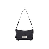SIDE ZIPPER FABRIC TWO WAY BAG IN BLACK