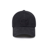 WASHED CIRCLE LOGO BALL CAP IN BLACK