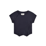 TWIST POINT SLIM TOP IN DARK NAVY