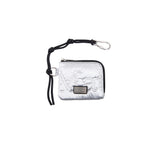 LOGO STITCH SPORTY WALLET IN SILVER