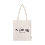 Matin Kim X MU:DS HANGEUL MOVABLE METAL TYPE ECOBAG IN IVORY