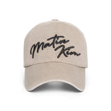LOGO SCRIPT BALL CAP IN BEIGE