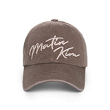 LOGO SCRIPT BALL CAP IN BROWN