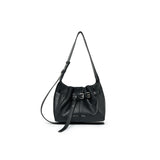 BELTED VOLUNN SMALL BUCKET BAG IN BLACK
