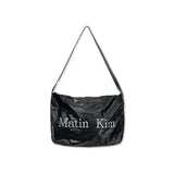 GLOSSY LIGHT TWO WAY BAG IN BLACK