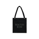 MATIN LOGO STUD ECOBAG IN BLACK