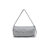APPLIQUE LOGO JERSEY DUFFLE BAG IN GREY