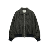 SMALL LOGO SHIRRING JUMPER IN KHAKI