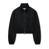 CROPPED EMBROIDERY BACK LOGO JUMPER IN STRONG BLACK