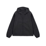 BACK LOGO HOODY WIND BREAKER IN BLACK