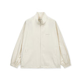 BACK LOGO HIGH NECK JUMPER IN CREAM