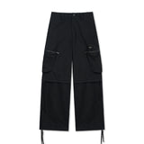 DETACHABLE CARGO PANTS IN BLACK