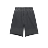 VINTAGE WASHED BACK LOGO BERMUDA SWEATPANTS IN CHARCOAL