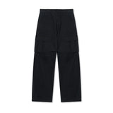 MULTI POCKET UTILITY WIDE PANTS IN BLACK