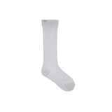 GLOW SHEER CREW SOCKS IN LIGHT GREY