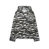 TYPO ARTWORK CAMOUFLAGE HOODY IN KHAKI