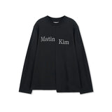 ASYMMETRIC LOGO TOP IN BLACK