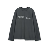 ASYMMETRIC LOGO TOP IN CHARCOAL