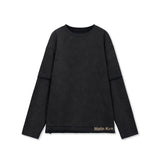 SPRAY EFFECT LAYERED TOP FOR MEN IN BLACK
