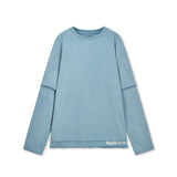SPRAY EFFECT LAYERED TOP FOR MEN IN LIGHT BLUE