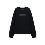 SLEEVE LOGO WAFFLE TOP FOR MEN IN BLACK