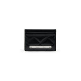 PUFF QUILT CARD WALLET IN BLACK