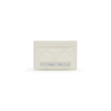 PUFF QUILT CARD WALLET IN IVORY