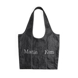 MATIN LINE STITCH ECOBAG IN BLACK