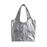 MATIN LINE STITCH ECOBAG IN DARK SILVER