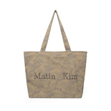 MATIN WASHED PATTERN ECOBAG IN KHAKI
