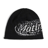 MATIN STAMP BEANIE IN BLACK