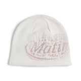 MATIN STAMP BEANIE IN IVORY