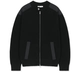 PATCH DETAIL KNIT ZIP UP FOR MEN IN BLACK
