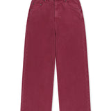 MATIN WAIST LOGO WIDE DENIM PANTS IN PURPLE