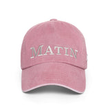 MATIN FLAT CROWN BALL CAP IN PINK