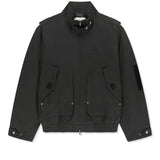 BUCKLE HIGH NECK UTILITY JUMPER IN CHARCOAL