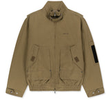 BUCKLE HIGH NECK UTILITY JUMPER IN KHAKI
